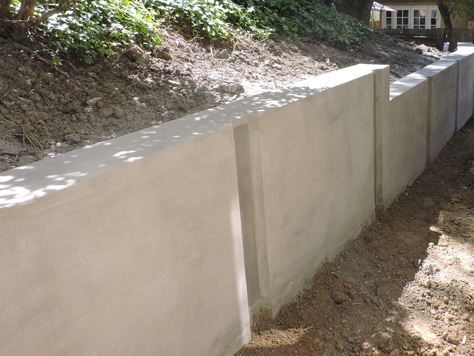 Soldier Pile and Concrete Panel Retaining Wall